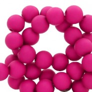 Acryl kralen mat rond 6mm Deep magenta purple